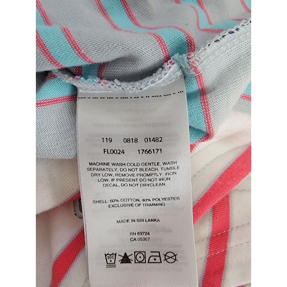 Columbia PFG Striped Tank Dress Womens Medium Pink Teal Grey Casual Mini - Picture 6 of 11